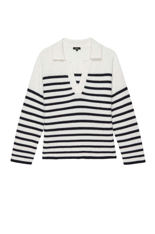 HARRIS SWEATER - WHITE NAVY STRIPE