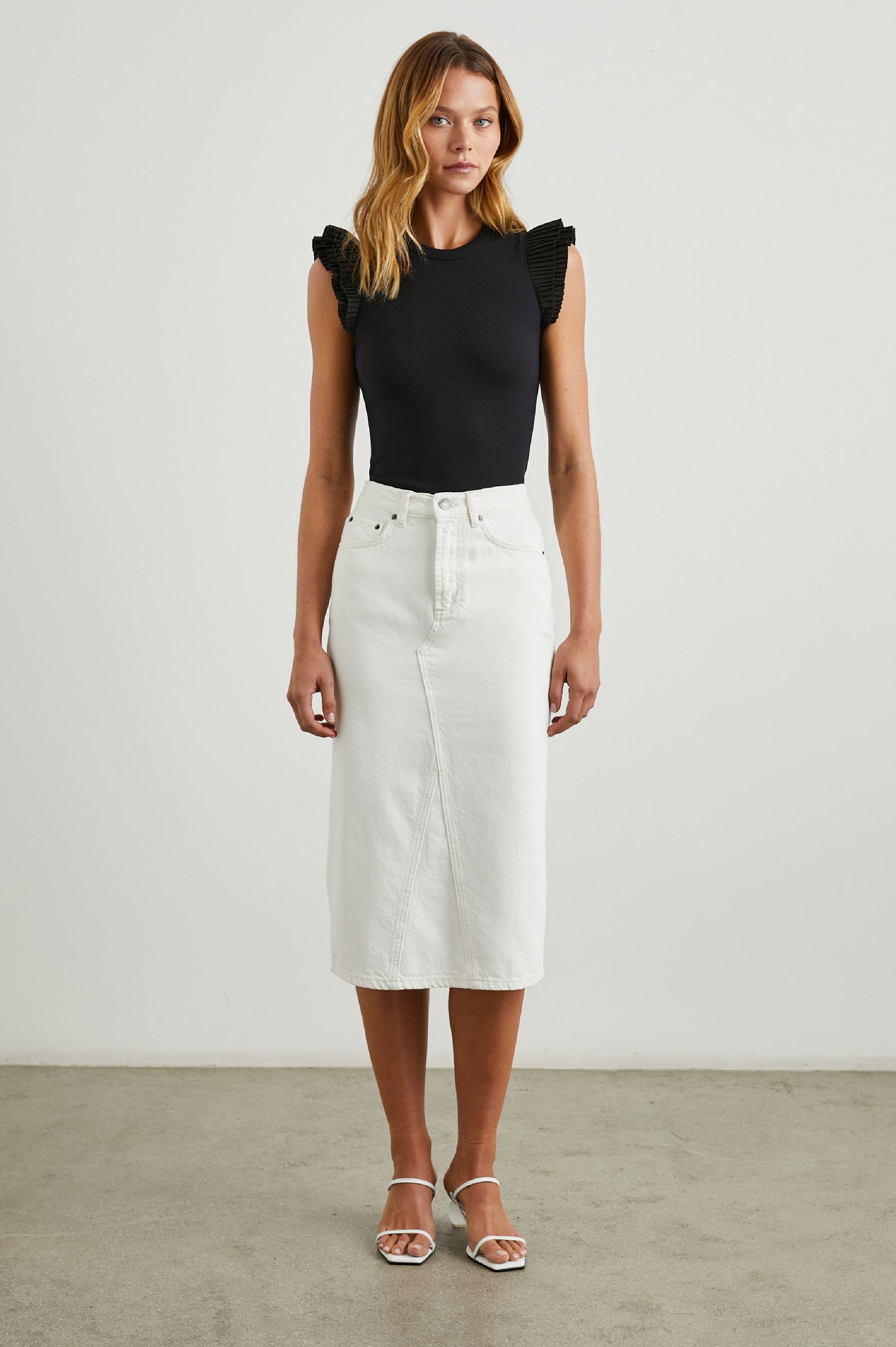 HIGHLAND SKIRT - ECRU - FULL BODY