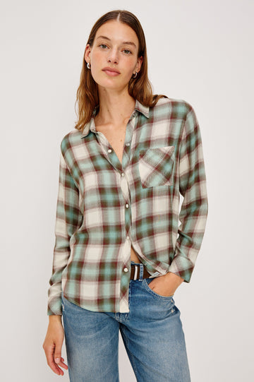 HUNTER SHIRT - BIRCH OLIVE TEAL