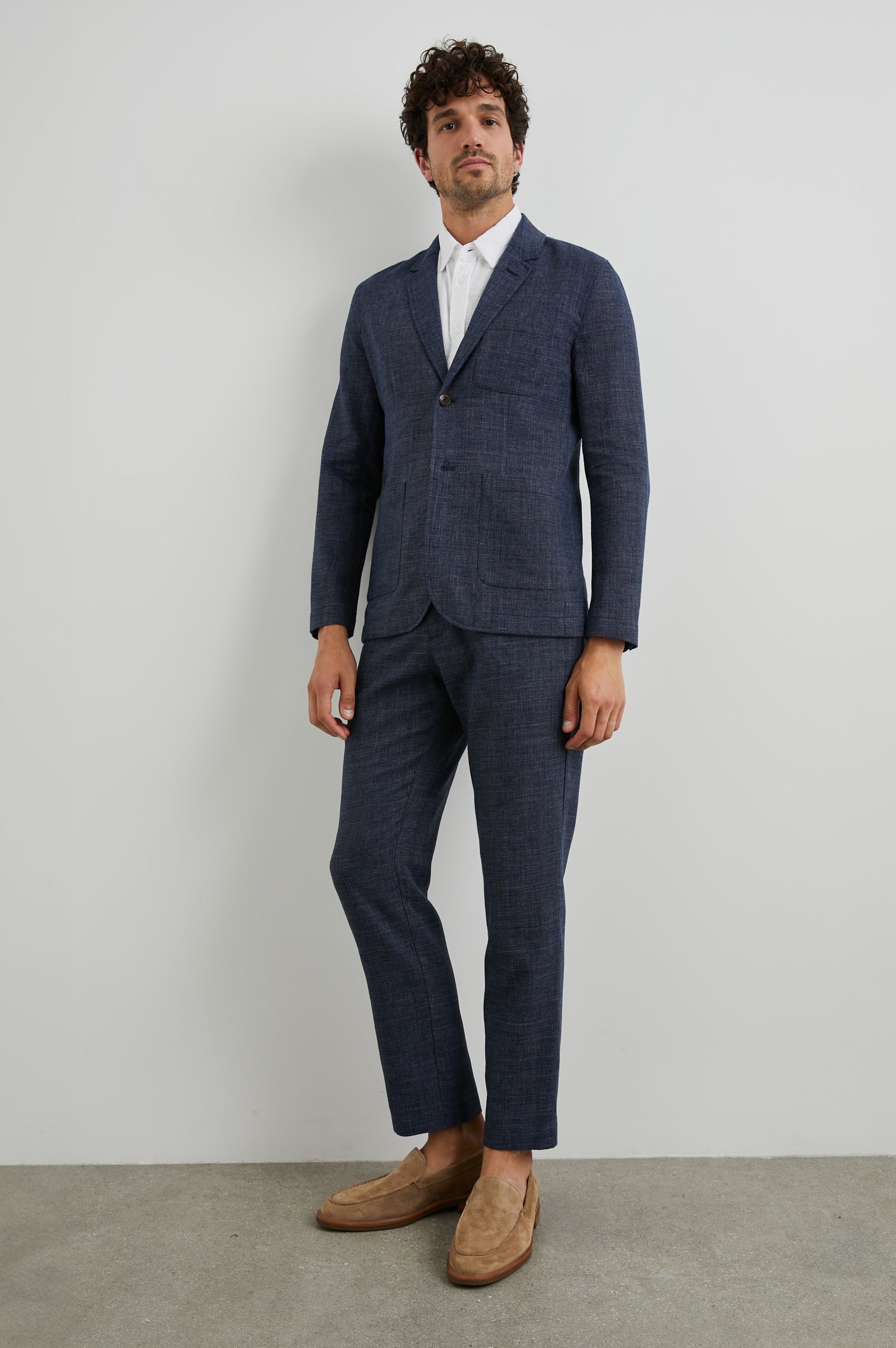 IDRIS BLAZER - NAVY MELANGE - FULL BODY