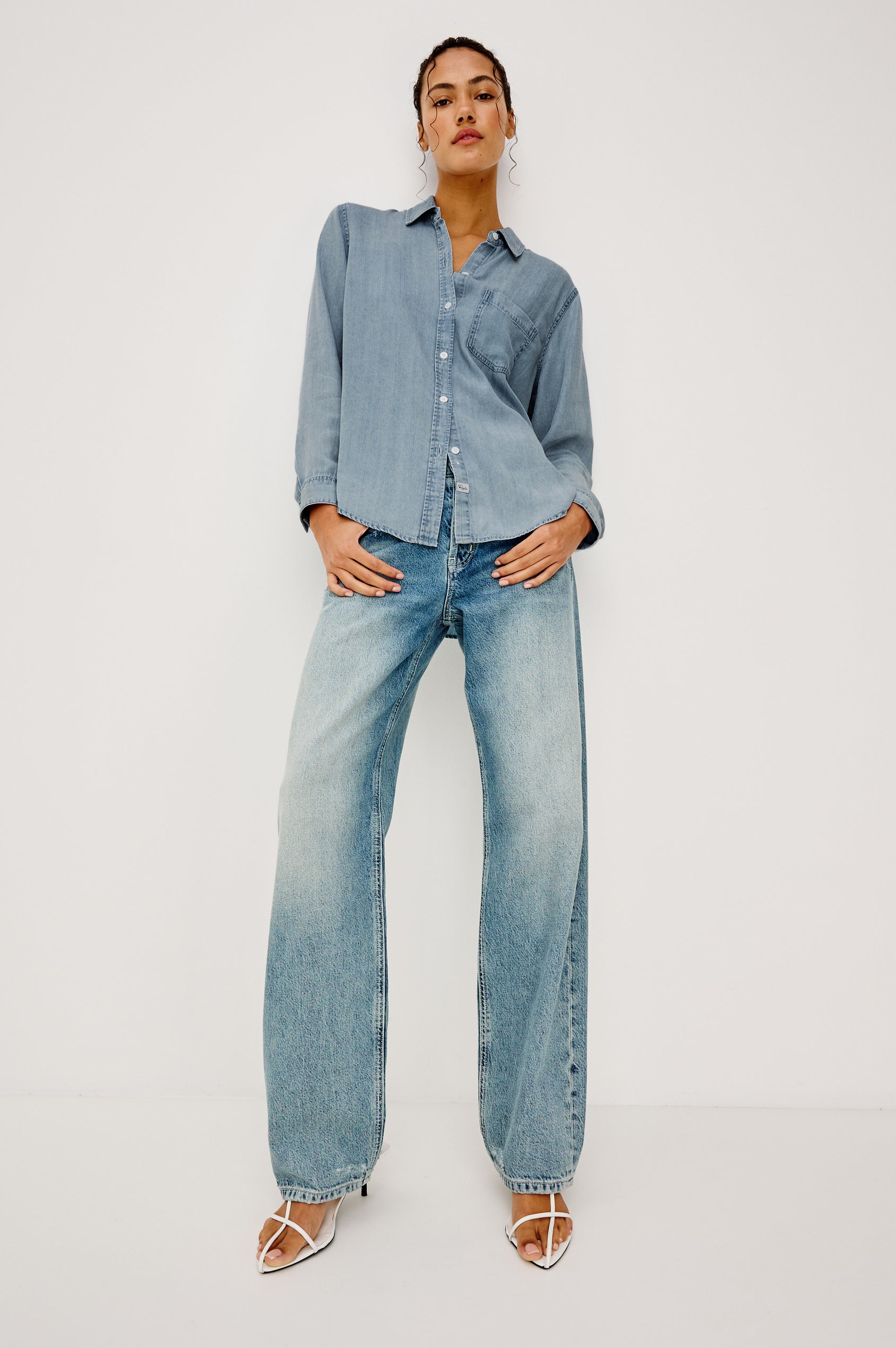 INGRID SHIRT - MED VINTAGE  CLOUD WASH