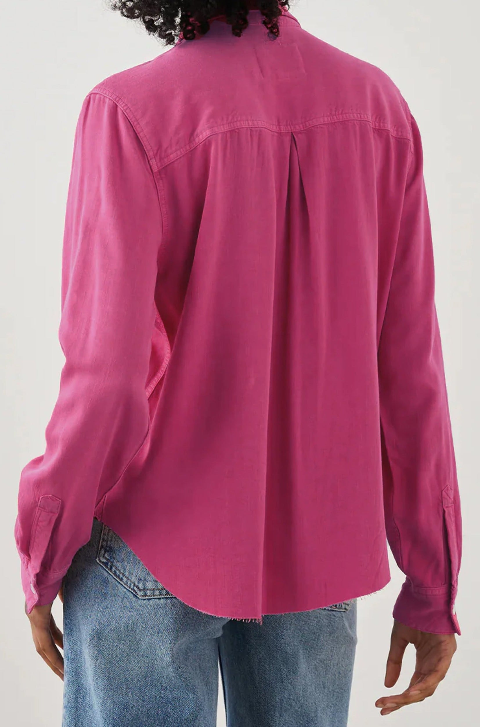 INGRID RAW SHIRT HIBISCUS - BACK