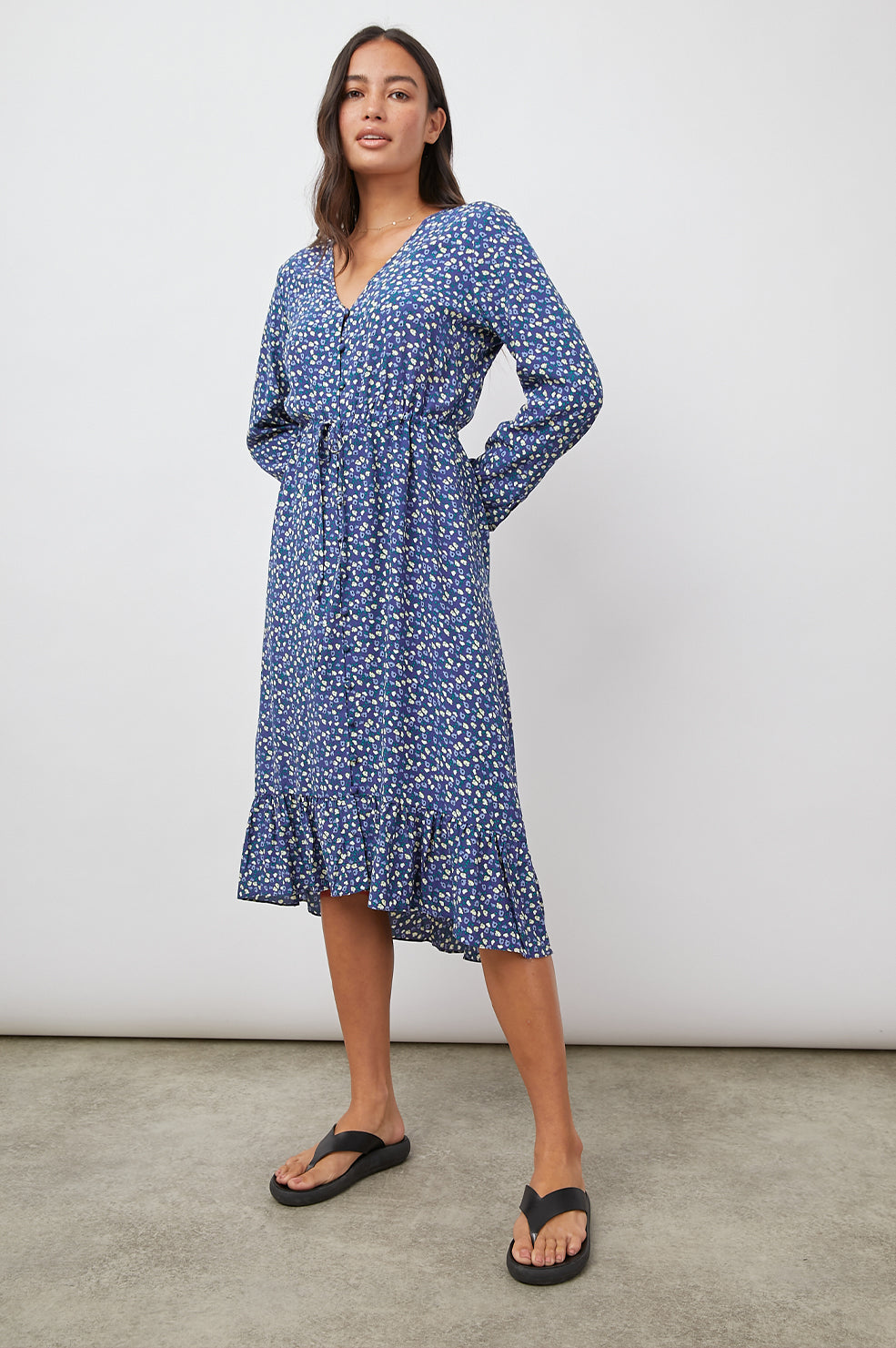 JADE NAVY DITSY FLORAL- FULL FRONT BODY