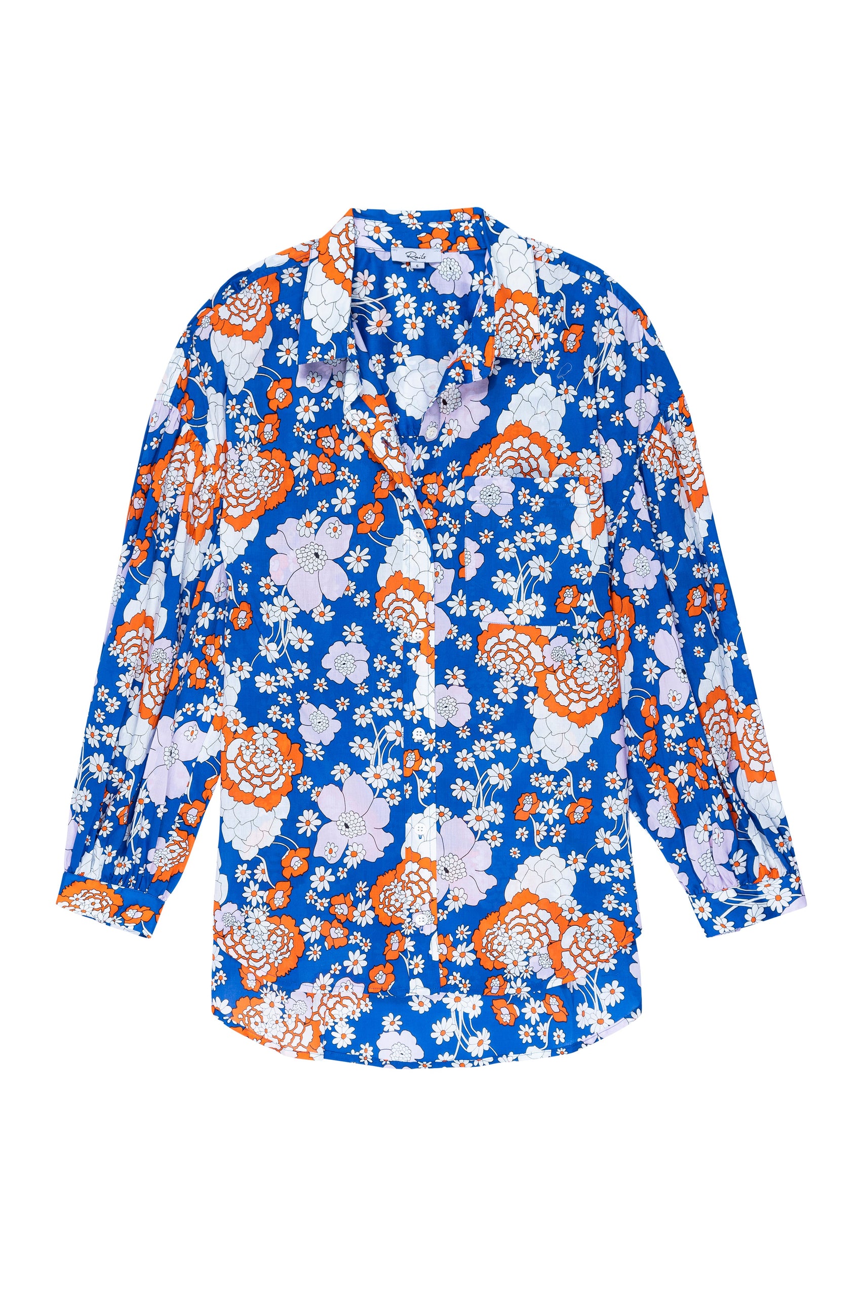 JANAE SHIRT - COBALT FLORAL