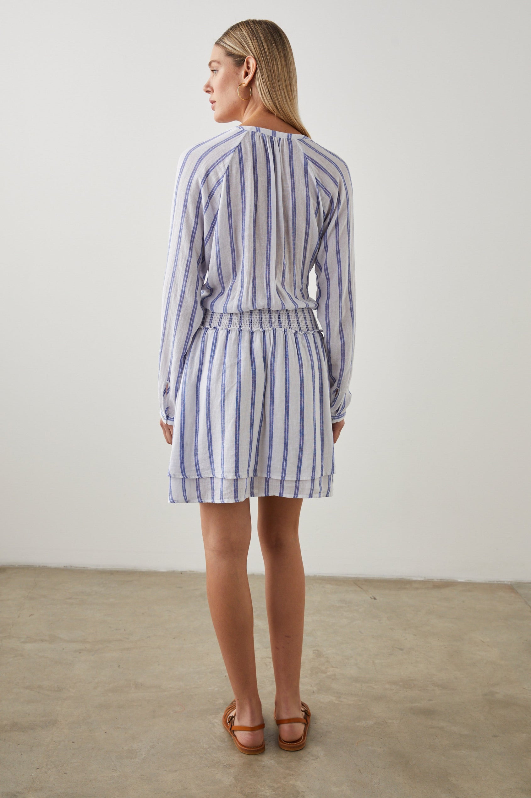 JASMINE DRESS VILLA STRIPE - BACK BODY