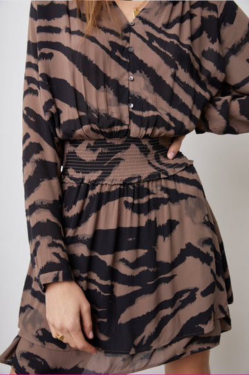 JASMINE DRESS - MOCHA BENGAL - DETAILS