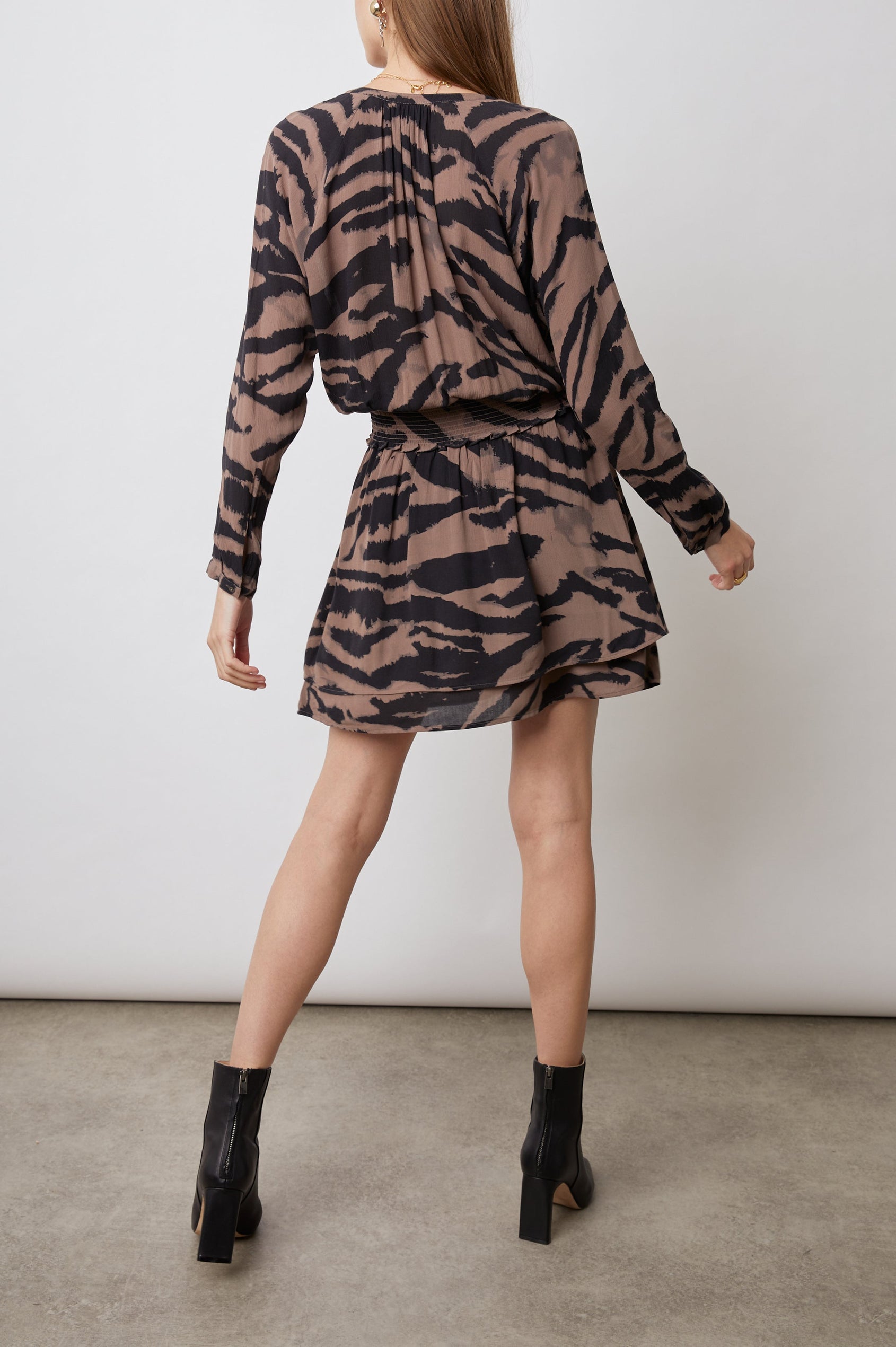 JASMINE DRESS - MOCHA BENGAL - BACK BODY