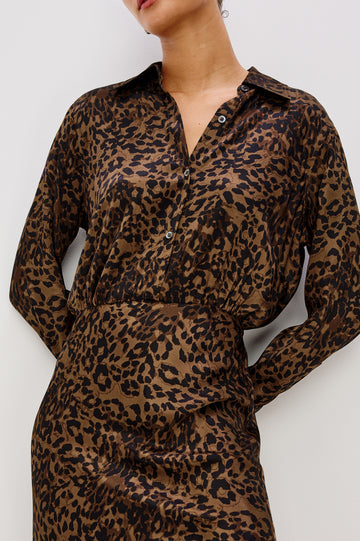 JAZLYN DRESS - GINGER SPOTTED