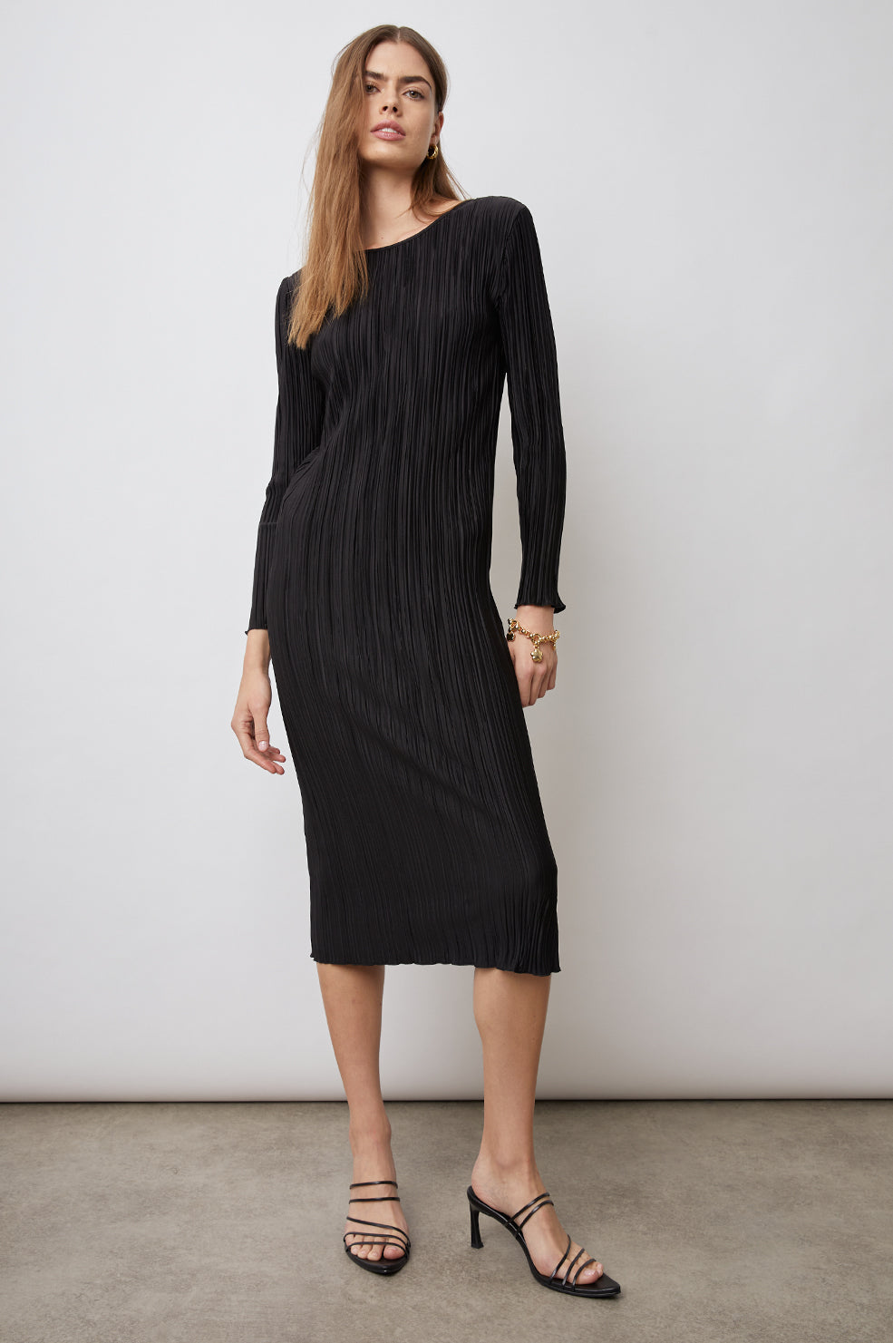 JORDY DRESS BLACK - FRONT FULL BODY STANDING