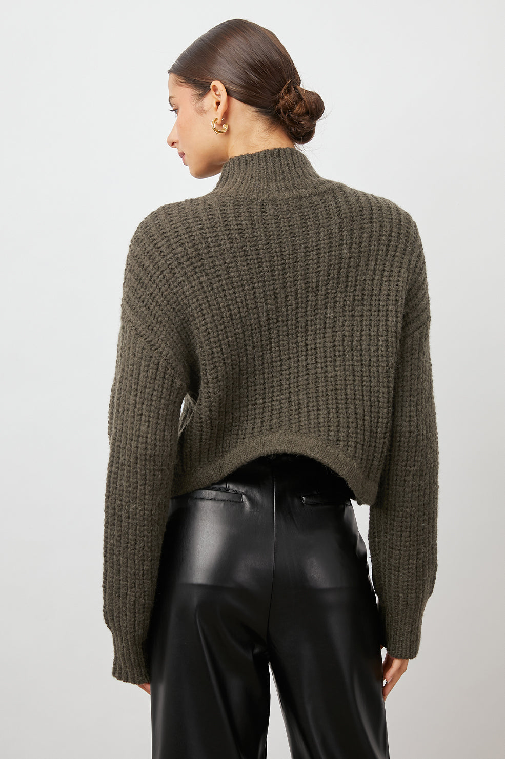 DELSEY OLIVE SWEATER- BACK