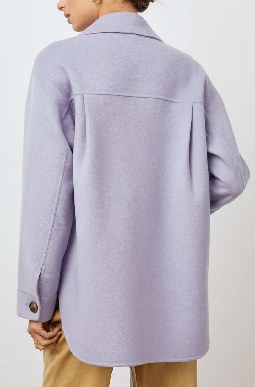 CONNIE SHIRT JACKET LILAC - BACK BODY