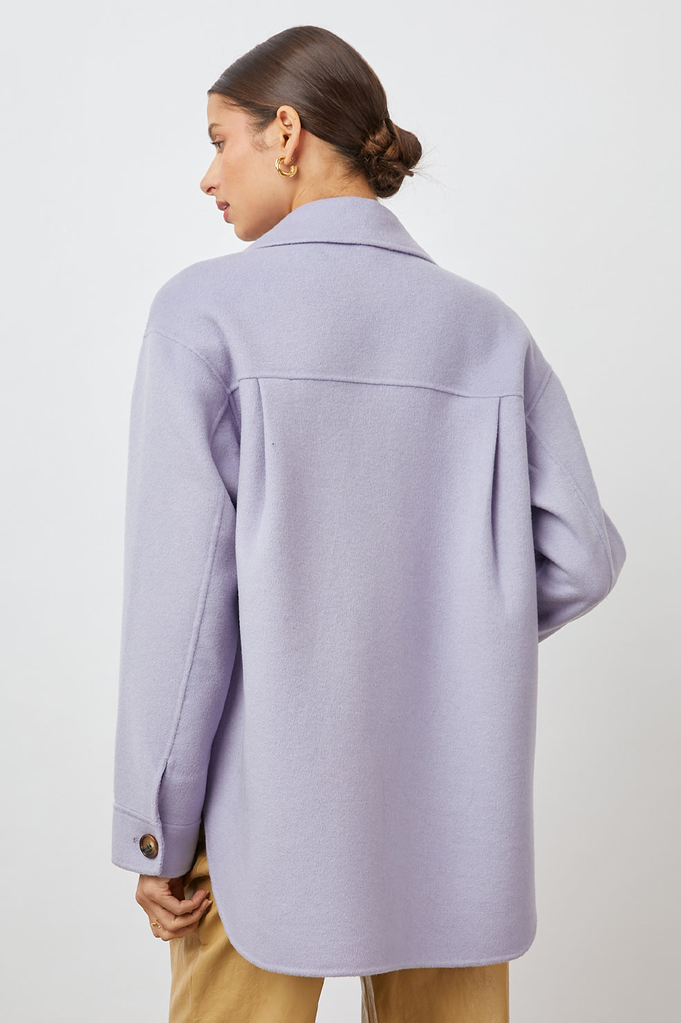 CONNIE SHIRT JACKET LILAC - BACK BODY