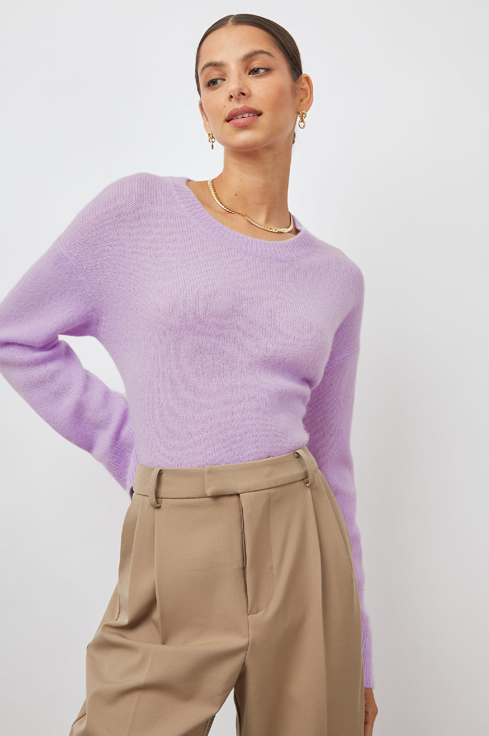 JUNO LAVENDER SWEATER- FRONT