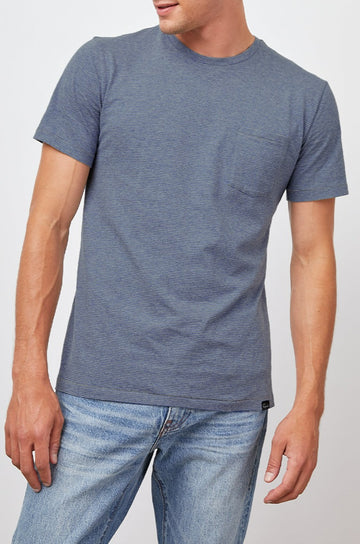 KAI BAYSTRIPE SHORT SLEEVE ROUND NECK WITH POCKET- FRONT