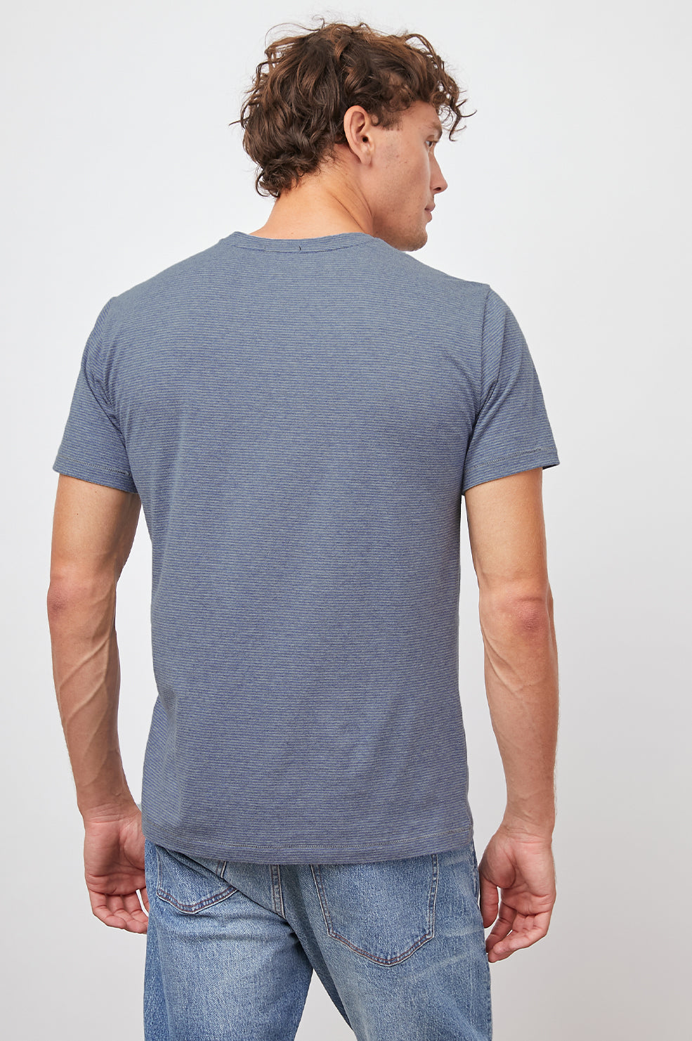 KAI BAYSTRIPE SHORT SLEEVE ROUND NECK WITH POCKET- BACK