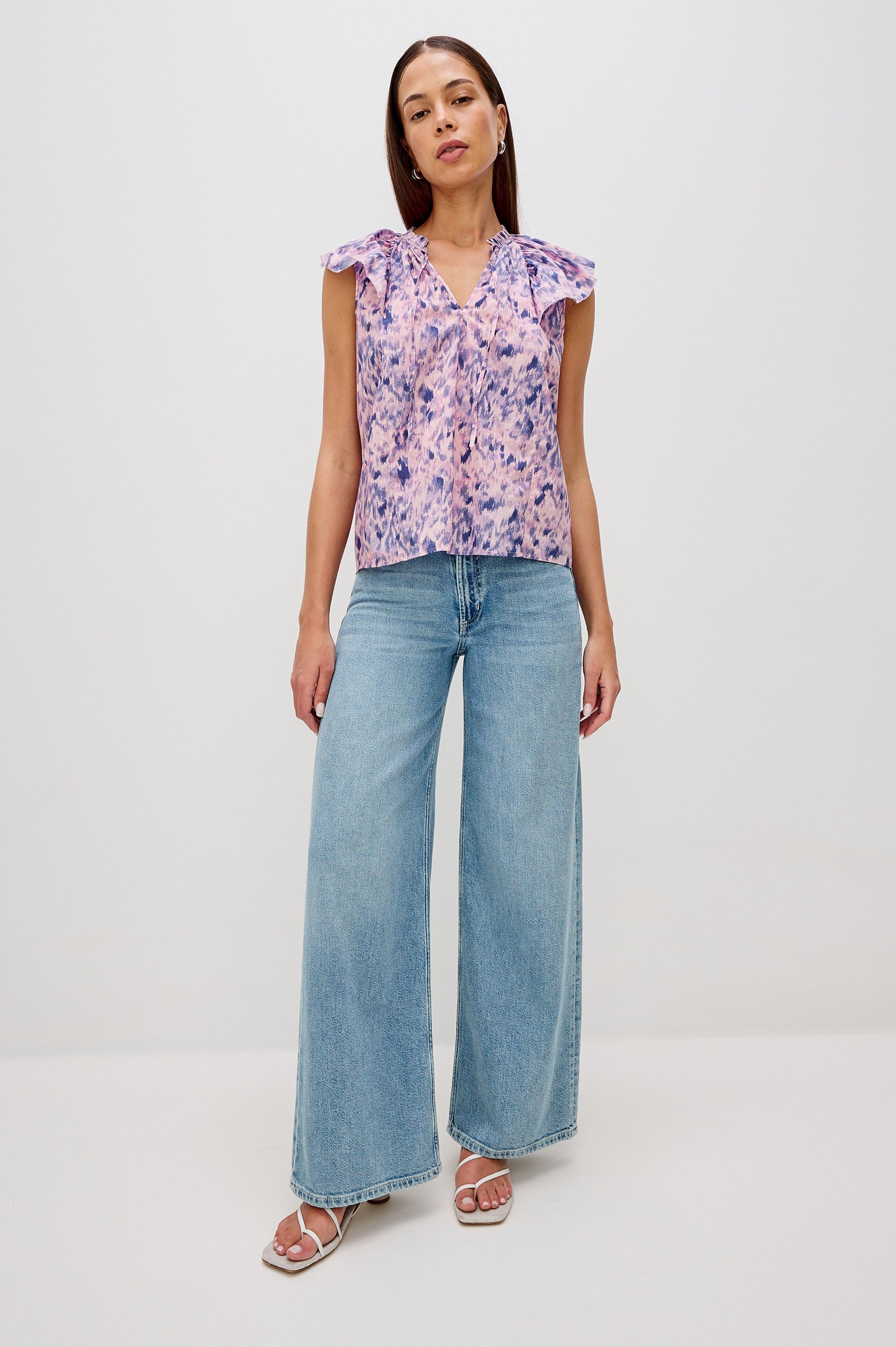 KARYSA-PINK-IKAT-FULL BODY FRONT VIEW