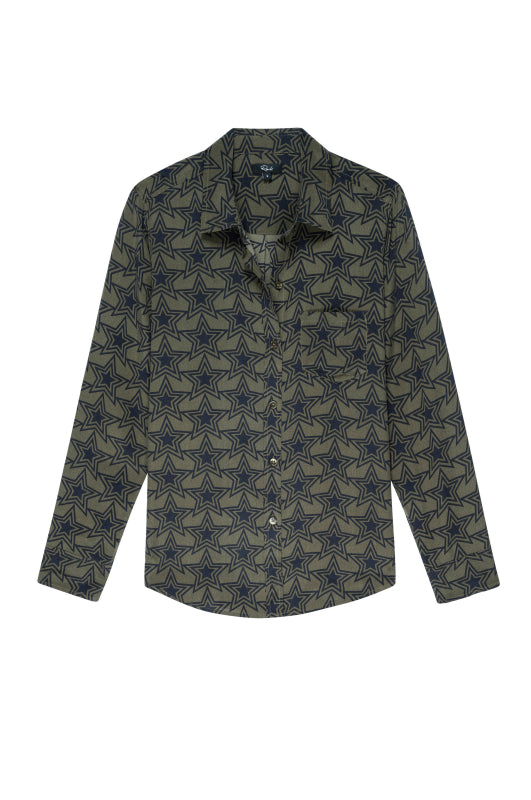 KATE SHIRT - OLIVE STARGAZE
