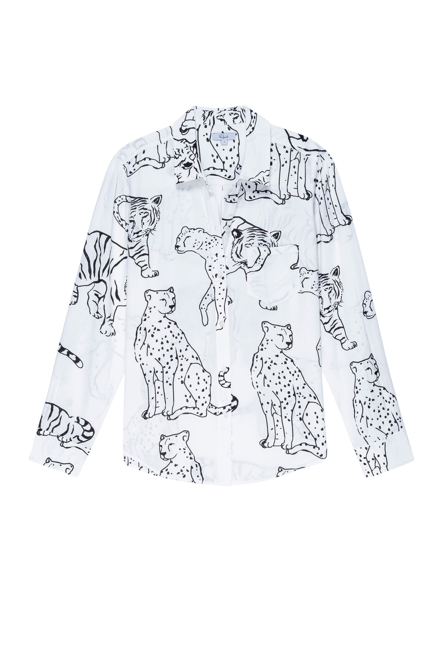 KATHRYN SHIRT - IVORY WILD CATS