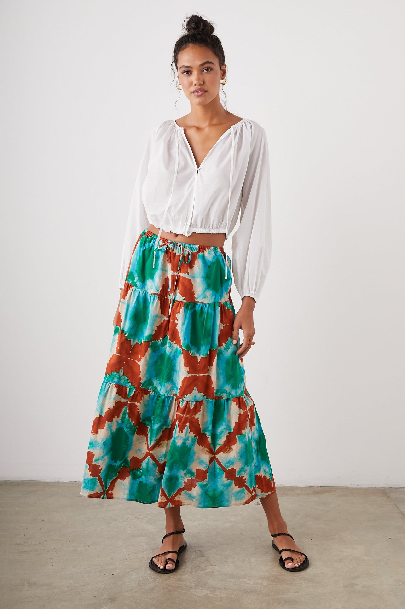 KATIA TOP BEACH WHITE - FRONT FULL BODY