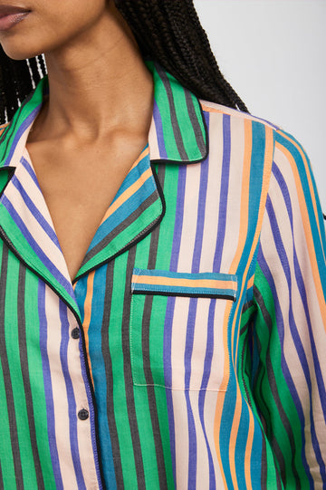 KELLEN MADELEINE STRIPE PAJAMAS-DETAIL