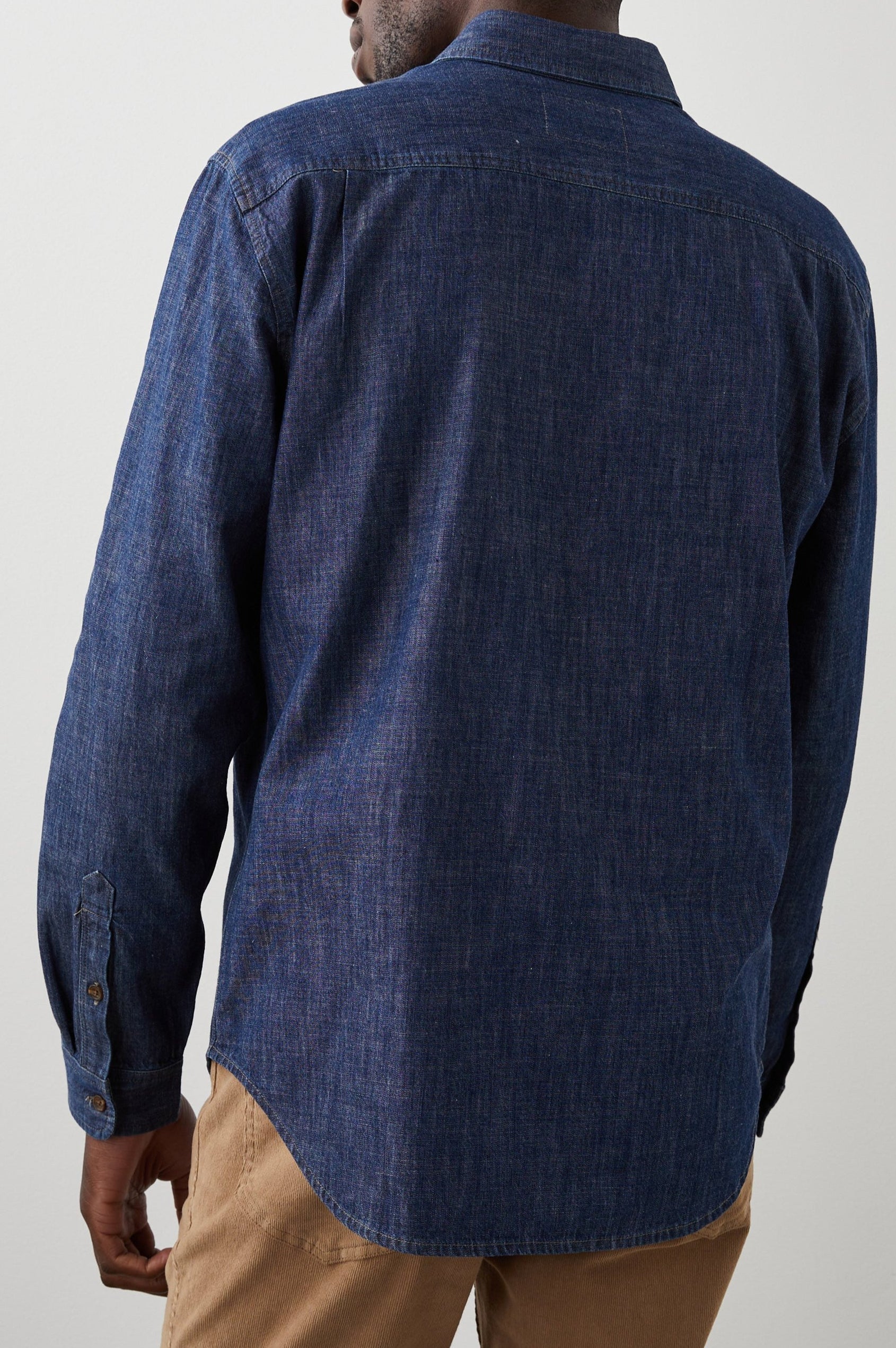 KENJI DARK WASH INDIGO SHIRT - BACK