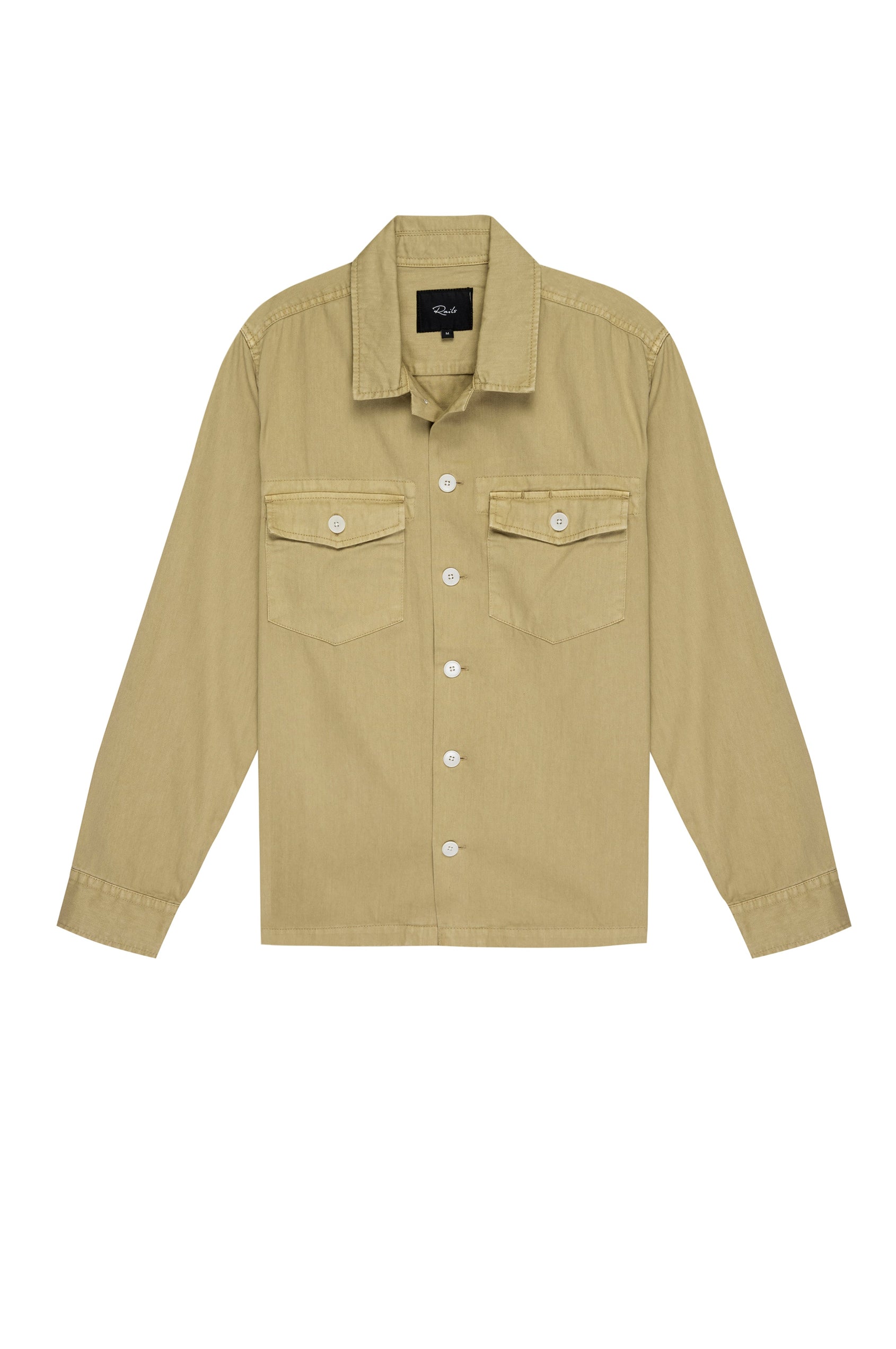 KEROUAC DIJON LONG SLEEVE BUTTON DOWN WITH FRONT POCKETS- FLAT