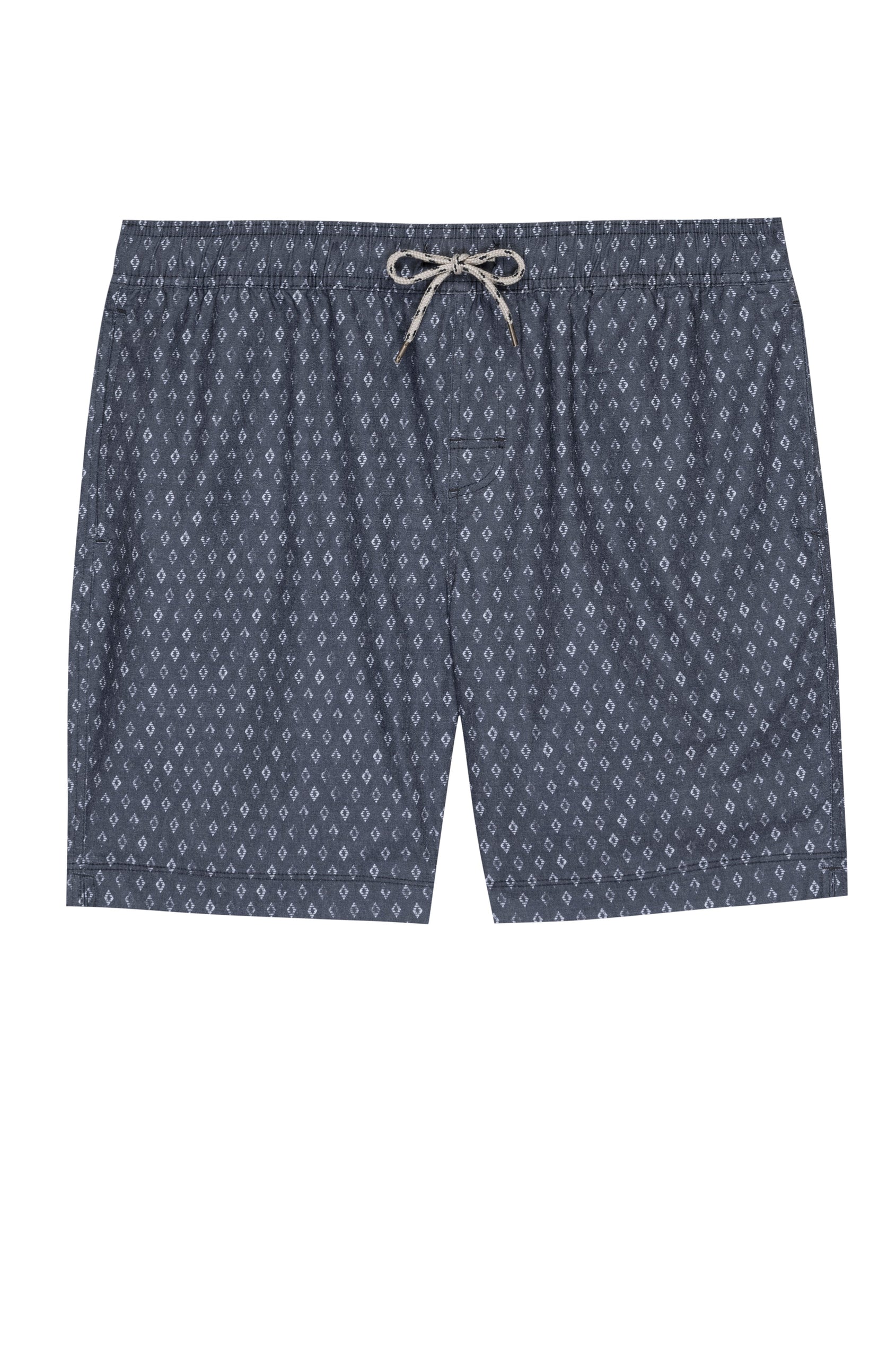 KIAN DIAMOND BLOCK NAVY SHORTS- FRONT FLAT