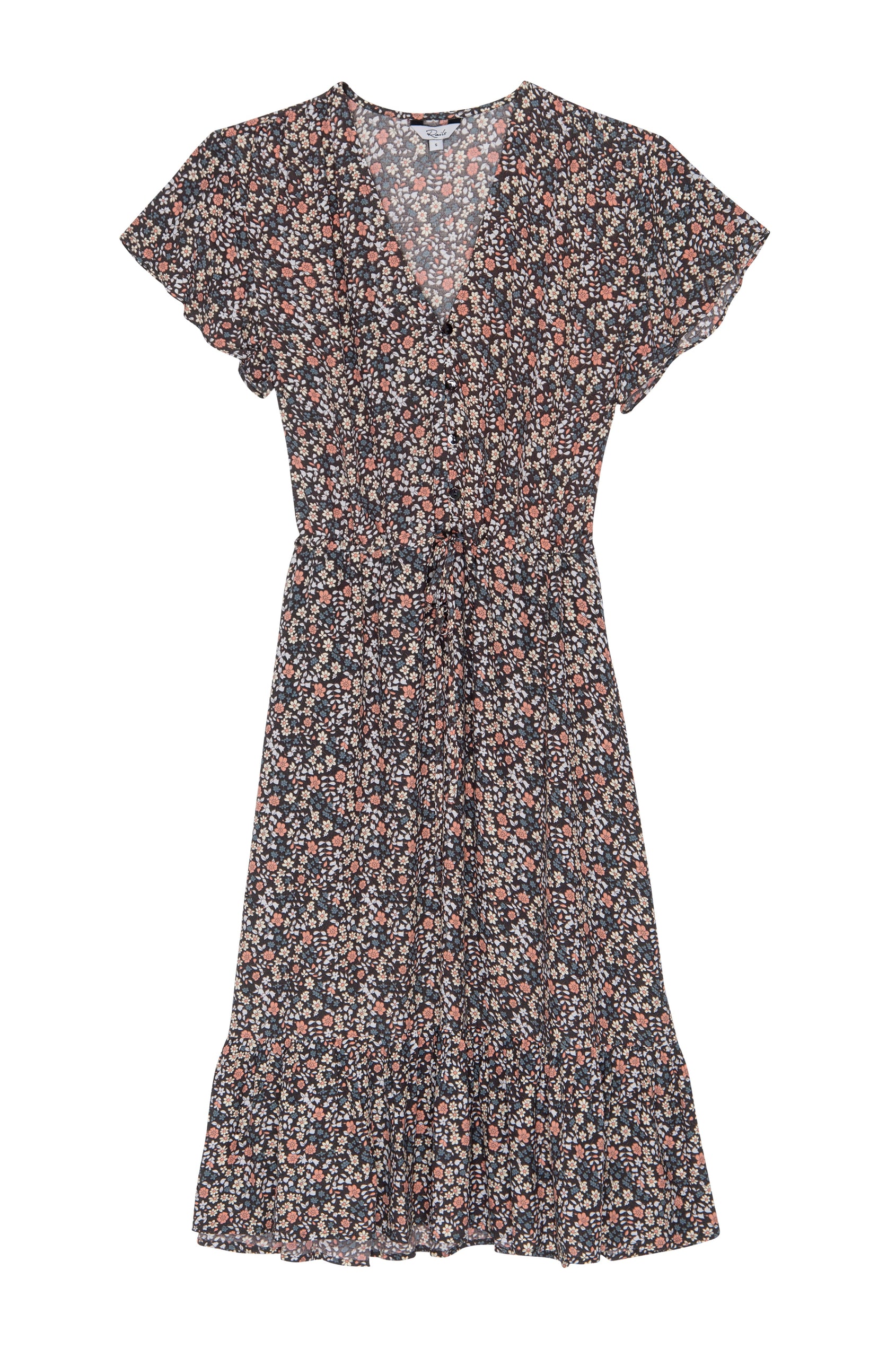 KIKI DRESS - BLACK VINTAGE FLORAL