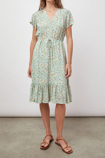 KIKI WHITE SUMMER MEADOW DRESS- FRONT