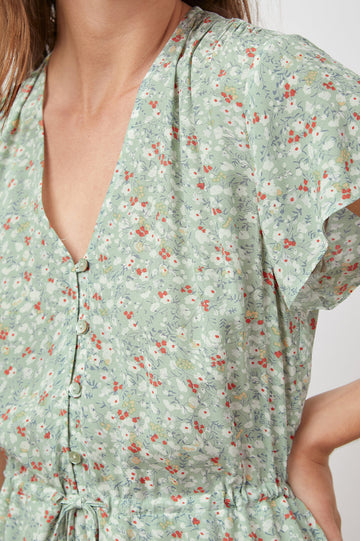 KIKI WHITE SUMMER MEADOW DRESS-DETAIL