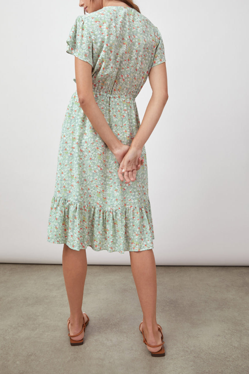 KIKI WHITE SUMMER MEADOW DRESS-BACK