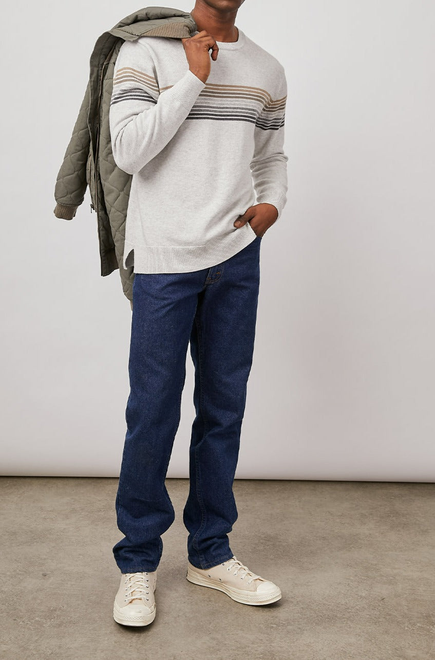 KURAYO ARROW HEAD STRIPE SWEATER-FULL FRONT BODY