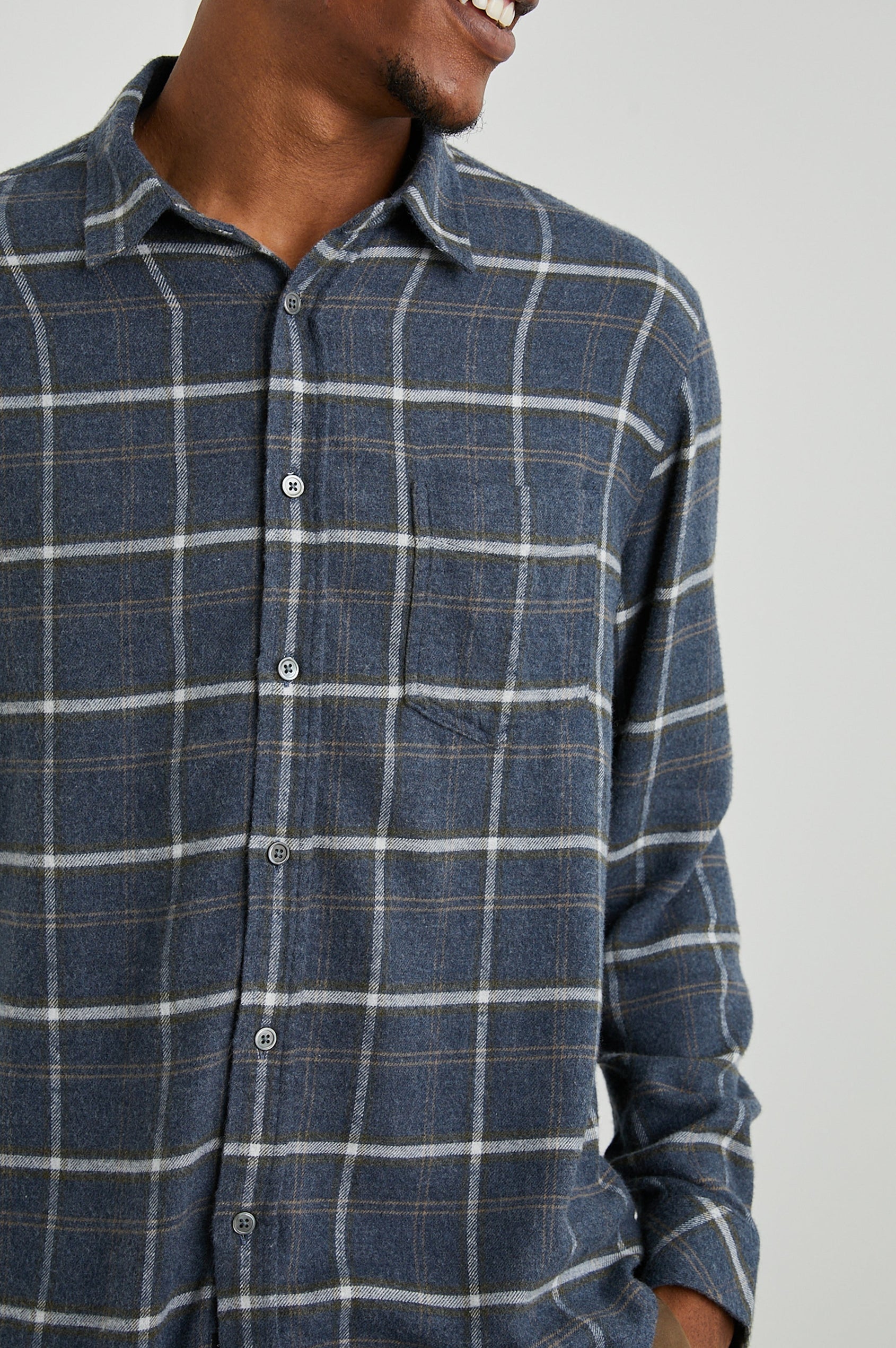 LENNOX SHADOW WHEAT MELANGE SHIRT - DETAIL