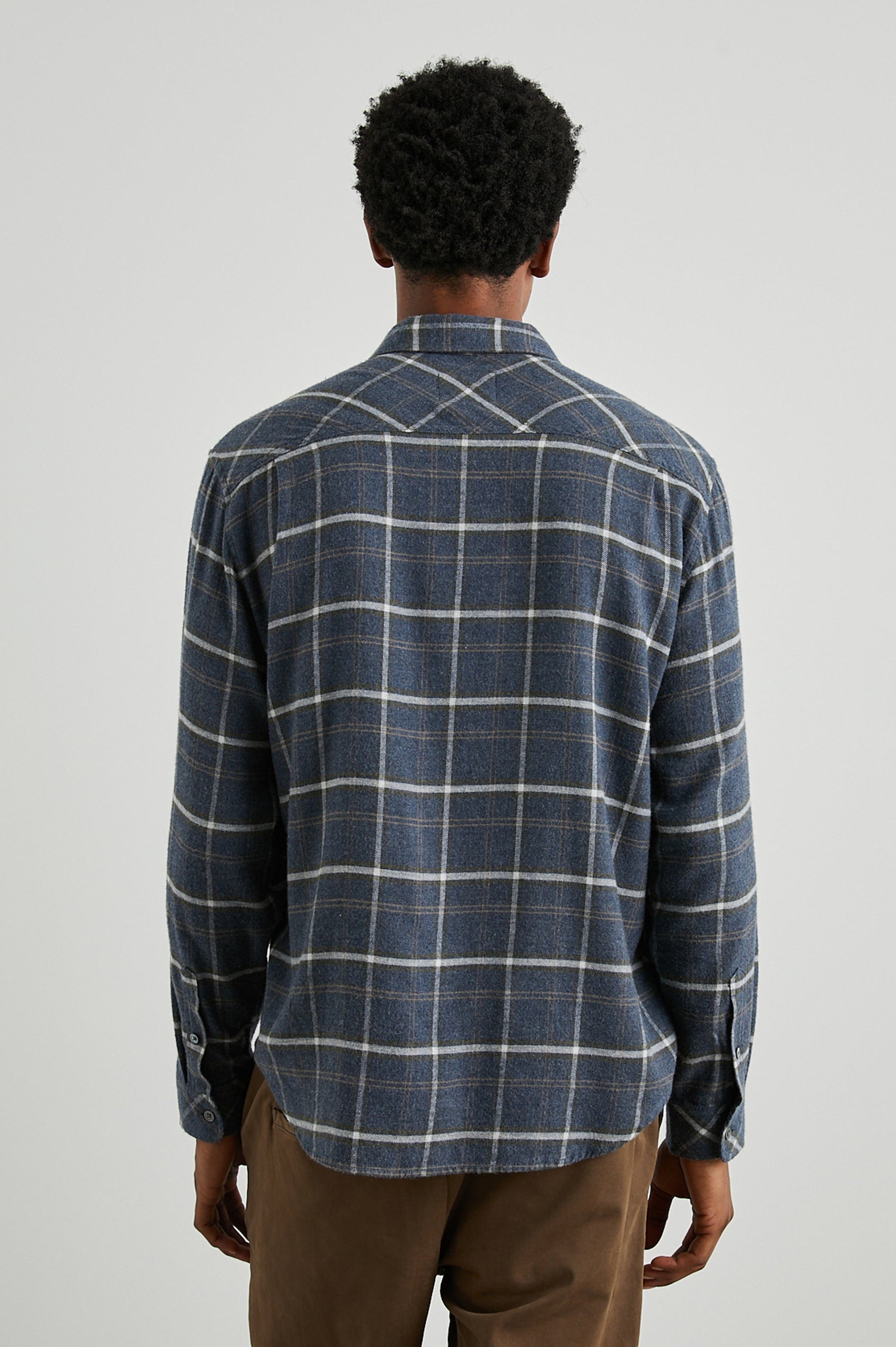 LENNOX SHADOW WHEAT MELANGE SHIRT - BACK