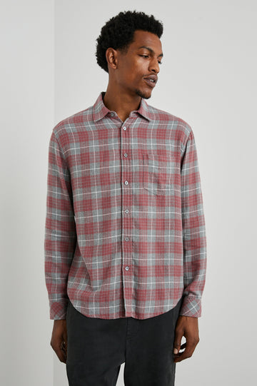 LENNOX BARN STEEL DOVE SHIRT - FRONT