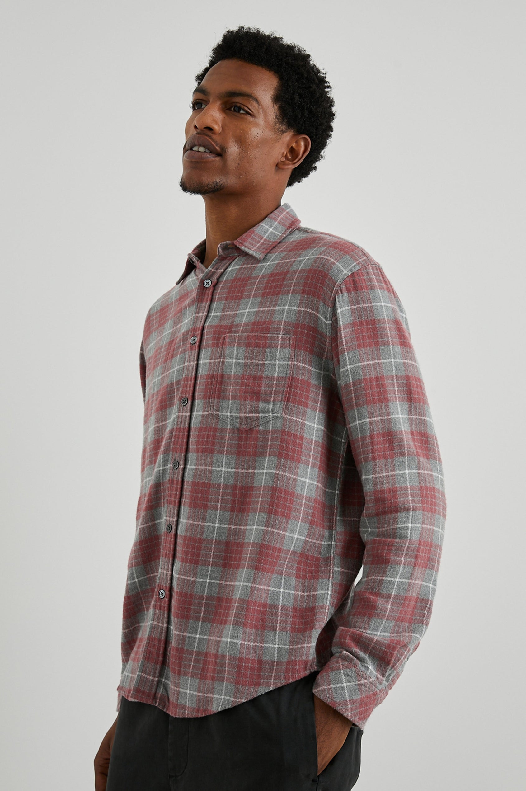 LENNOX BARN STEEL DOVE SHIRT - SIDE