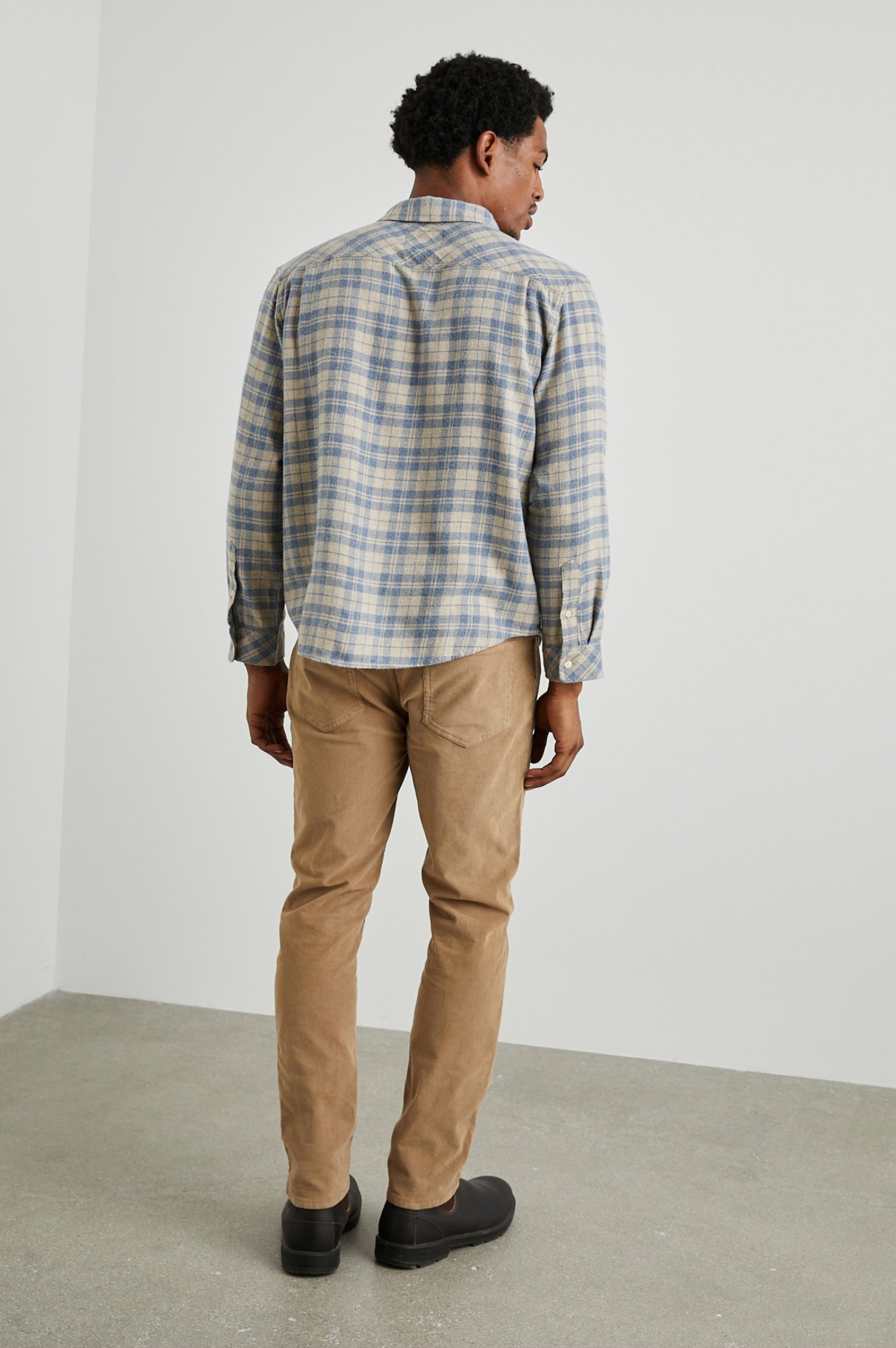 LENNOX OATMEAL ATLANTIC HEATHER SHIRT - BACK