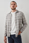 LENNOX PAPER GREY MELANGE SHIRT - FRONT
