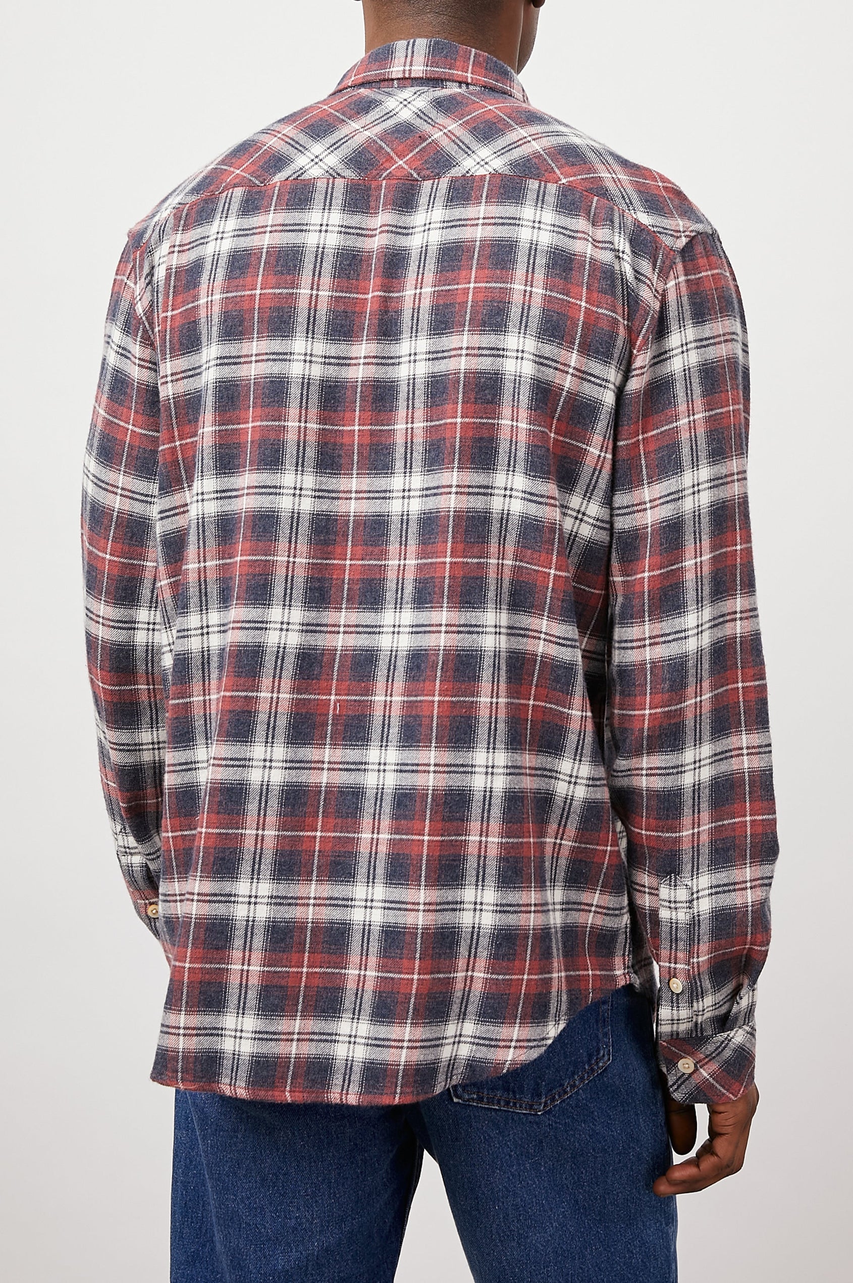 LENNOX SHIRT - RED SHADOW MELANGE