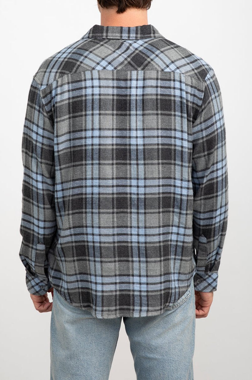 LENNOX DARK WATER MELANGE SHIRT-BACK