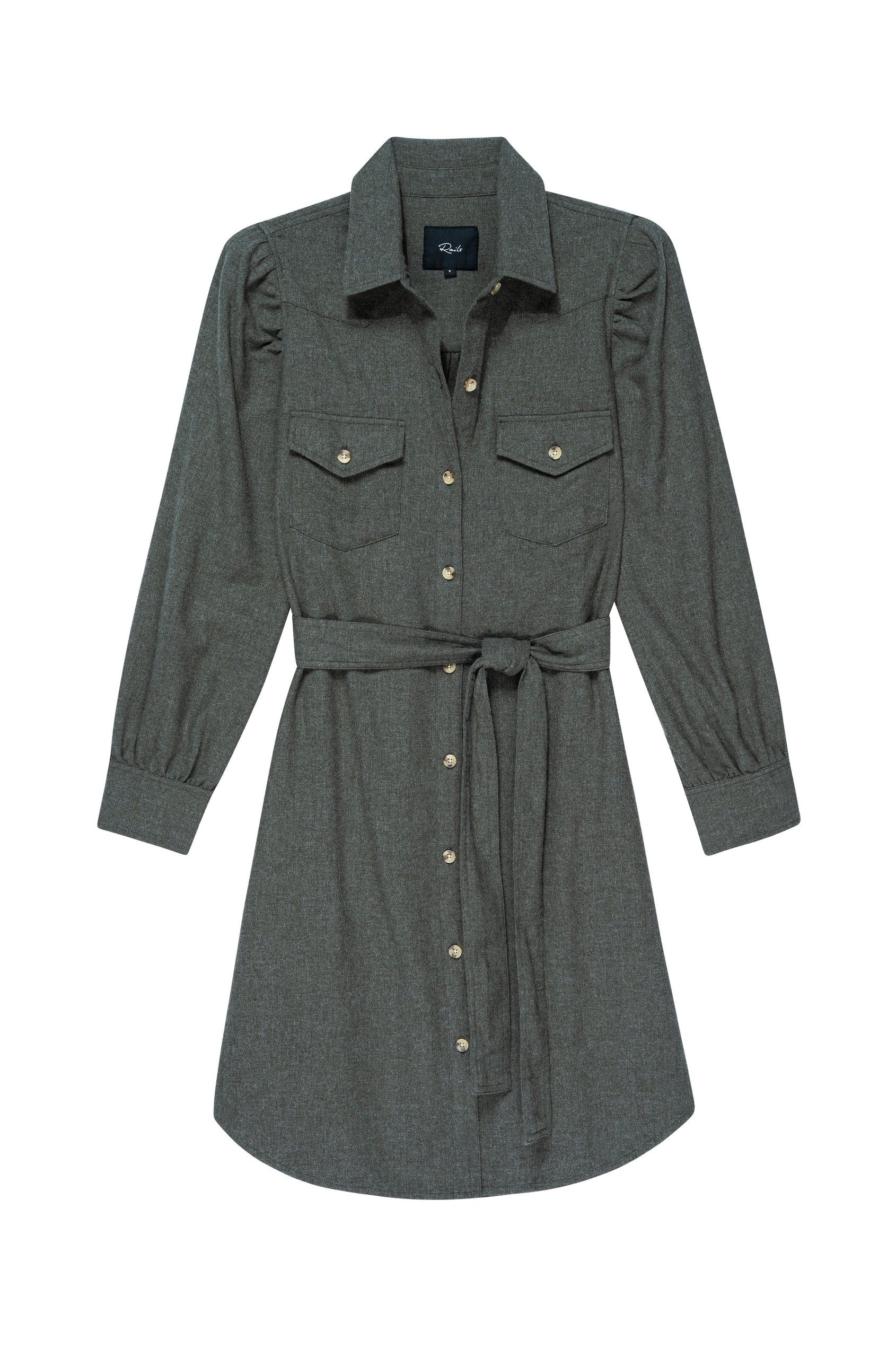 LEONA DRESS - HUNTER GREEN