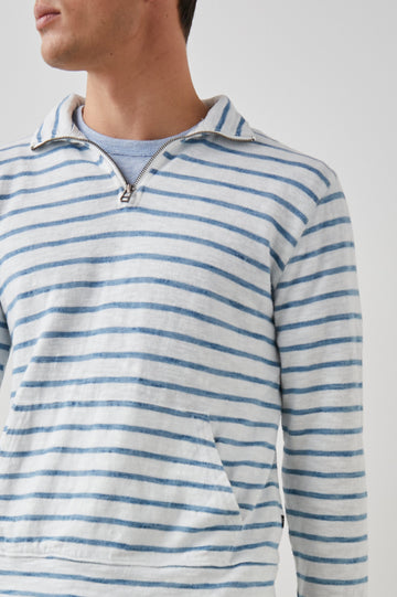 LEORIO SWEATSHIRT BRETON STRIPE CANVAS - DETAIL