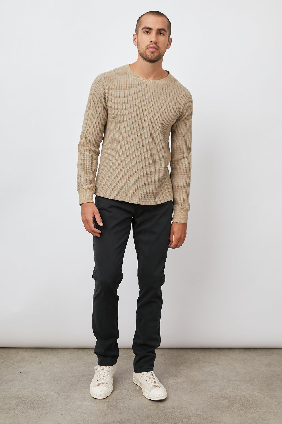 LEWIS PANT WASHED BLACK - FRONT FULL BODY