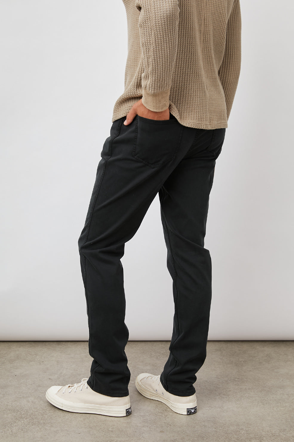 LEWIS PANT WASHED BLACK - SIDE BODY