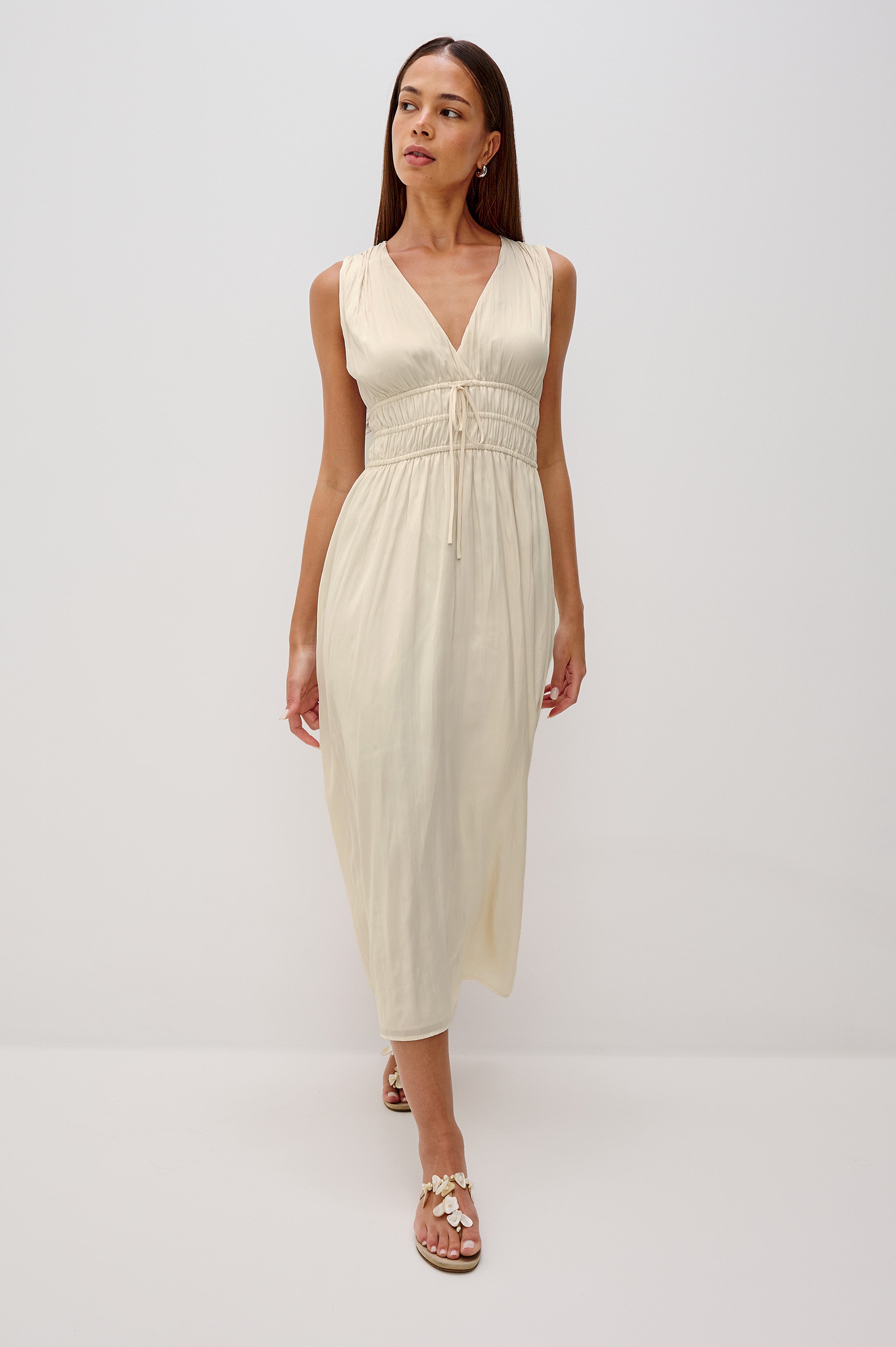 ワンピース andmary Lilith gather set dress beige ANDMARY】Lilith