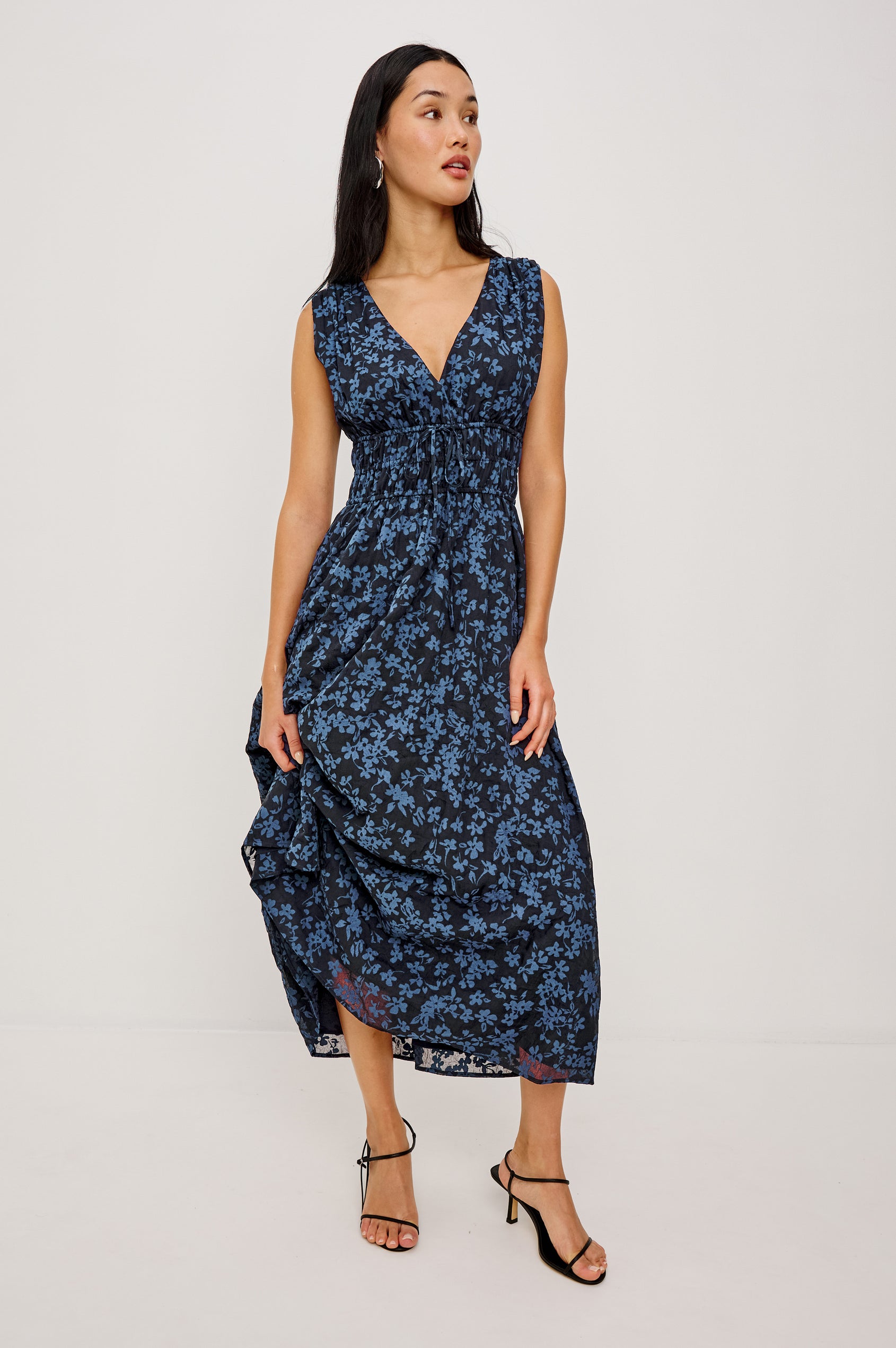 LILITH DRESS - MIDNIGHT SILHOUETTE FLORAL