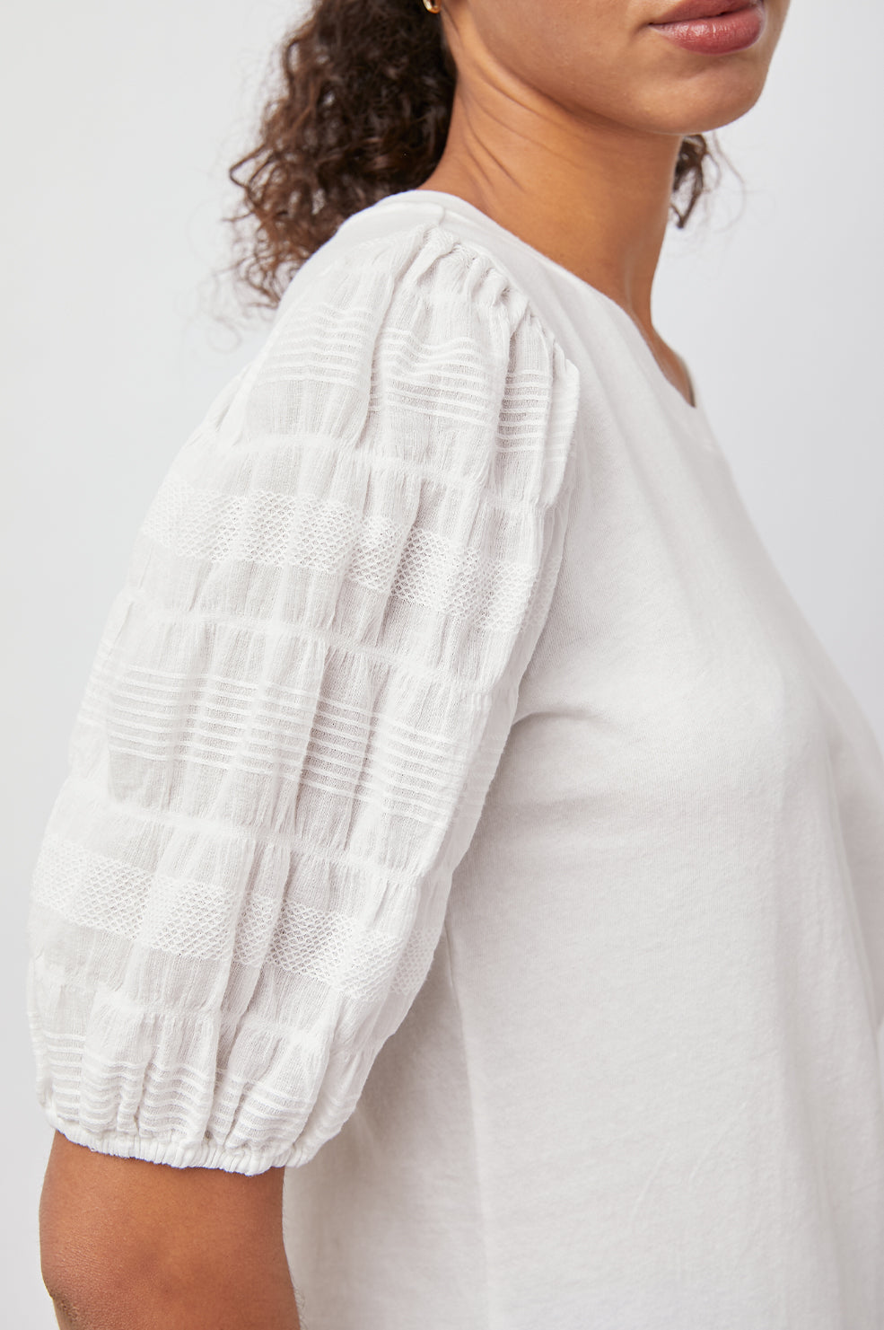 LIZA WHITE VENTURA BLOUSE-SLEEVE DETAIL
