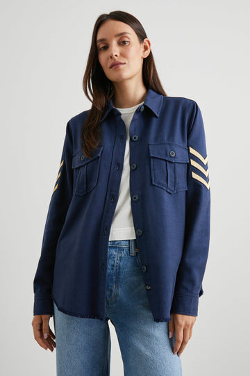 LOREN JACKET - NAVY - FRONT BODY