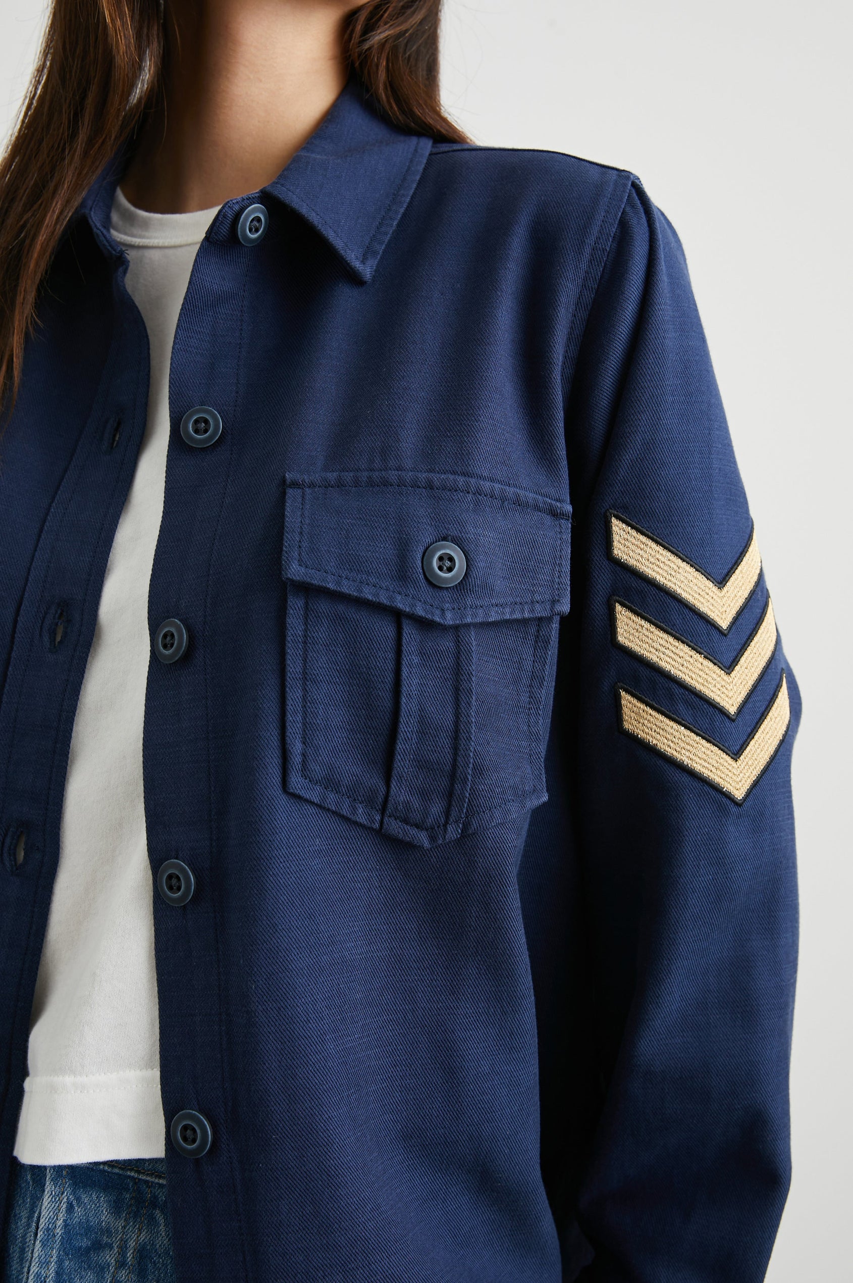 LOREN JACKET - NAVY - POCKET DETAILS 