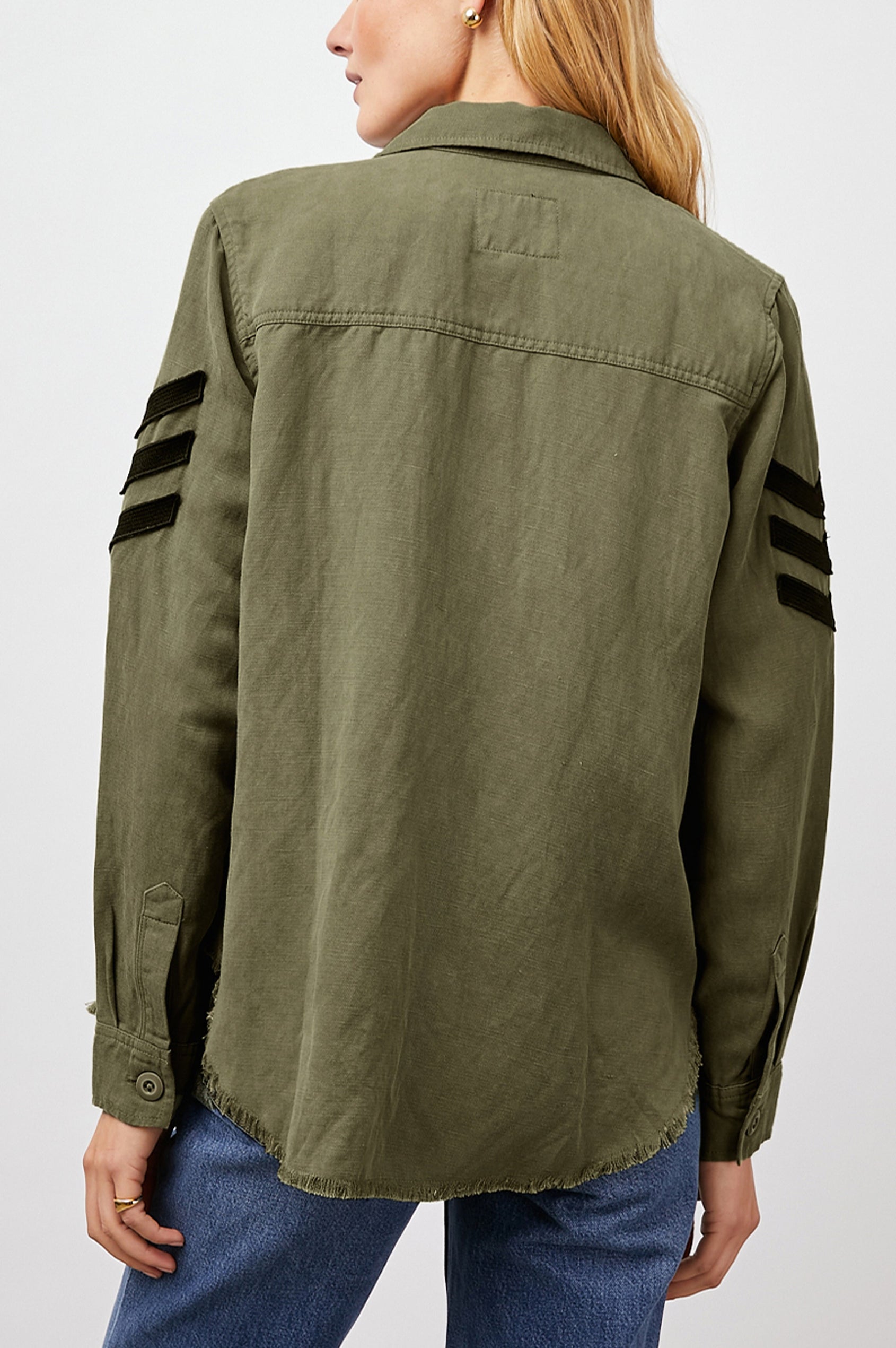 LOREN-OLIVE-BLACK-MILITARY-SATIN-PATCHES-BACK